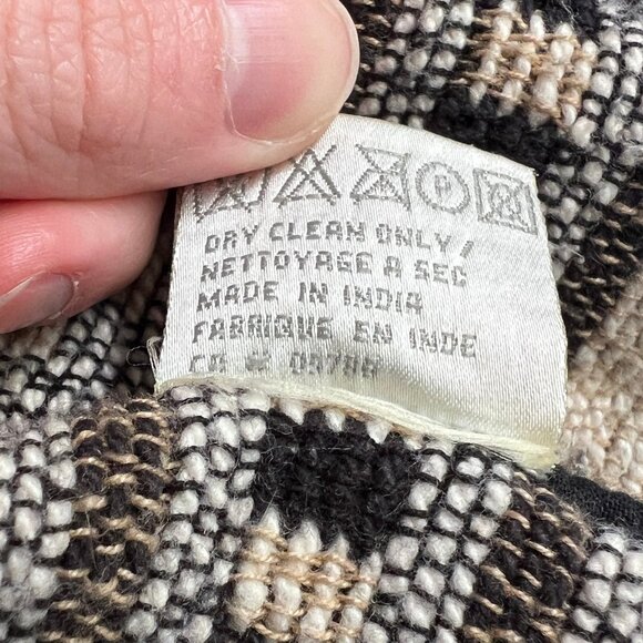 Vintage Cropped Fringe Coastal Cowgirl Oversized Blazer Jacket Coat Boho Western - Picture 7 of 8